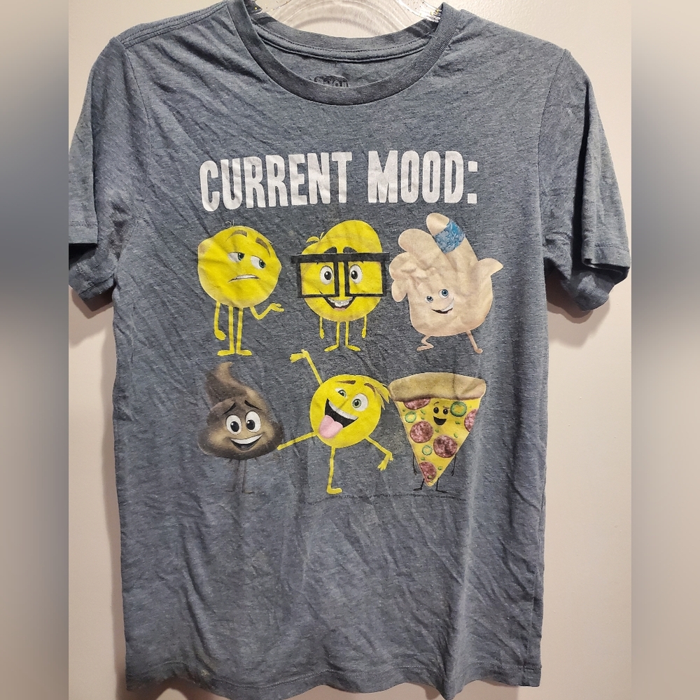 Kid's Gray Emoji Graphic T-Shirt XL